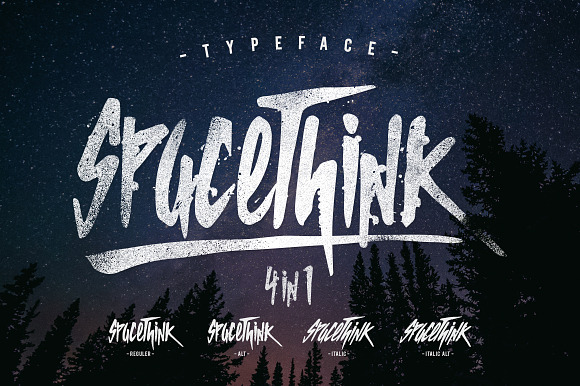 SPACETHINK Typeface - Discount 50% in Display Fonts - product preview 3