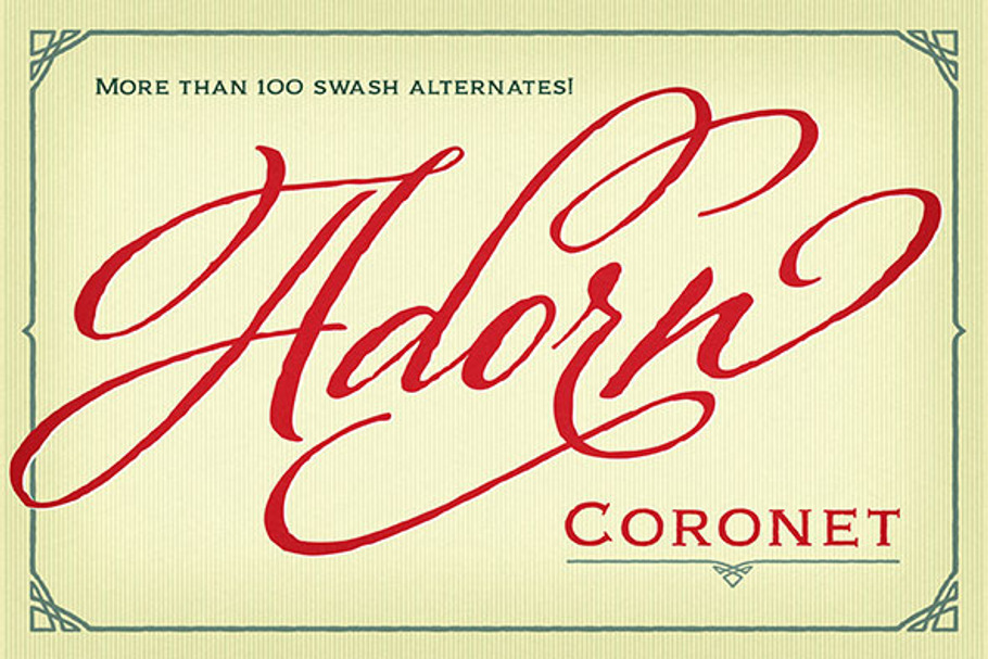Adorn Coronet in Script Fonts - product preview 8