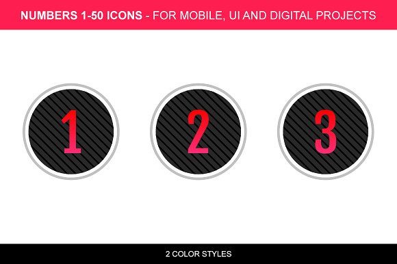 Numbers 1-50-2 in Number Icons - product preview 2
