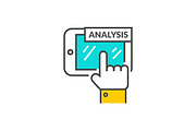 Data Analysis Icon Flat Design