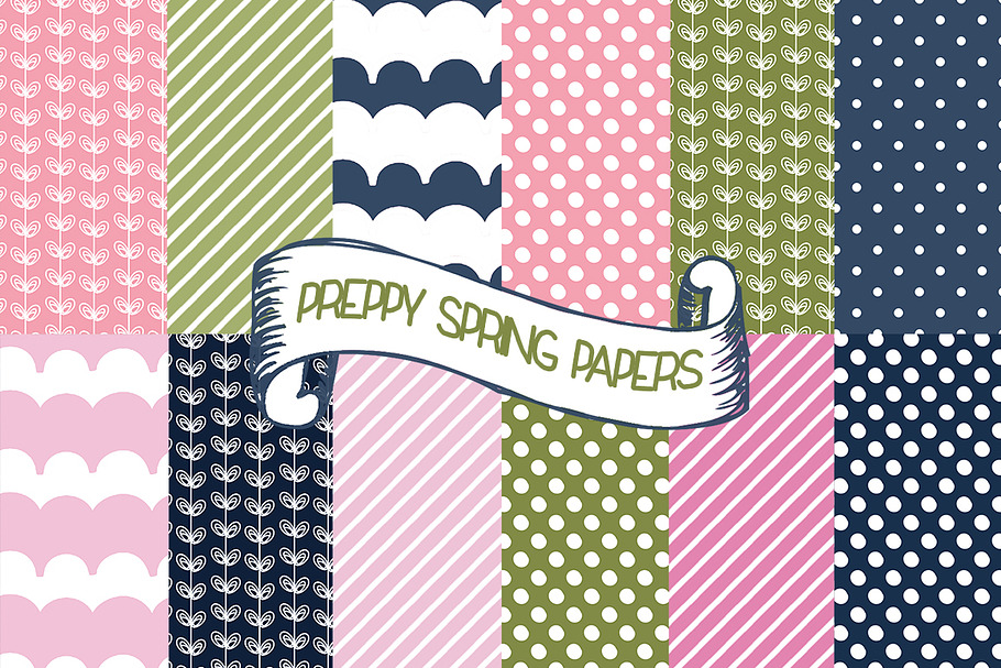 Preppy Spring Papers