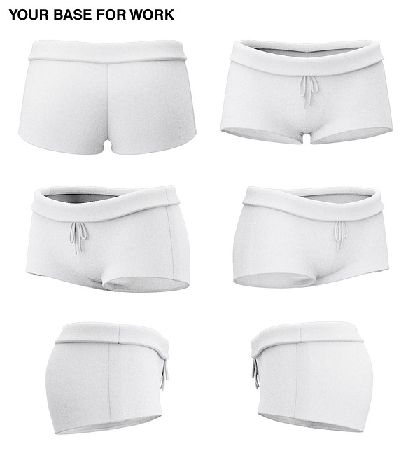 Shorts Mockups - Woman Clothing in Product Mockups - product preview 4