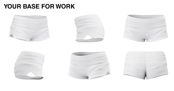 Shorts Mockups - Woman Clothing in Product Mockups - product preview 1