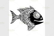 Monochrome stylized Fish