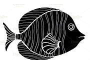 Monochrome stylized Fish