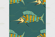 Tangle Patterns fish background