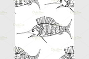 Seamless of fish background