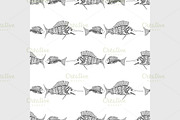Seamless of fish background