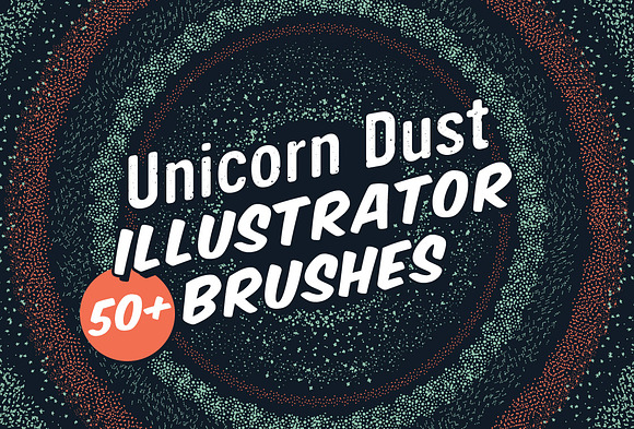 Unicorn Dust Illustrator Brushes in Photoshop Brushes - product preview 5