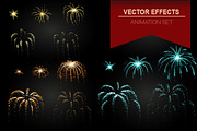 Fireworks vector effect animation