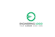 Flat Gear Engineering Logo Template