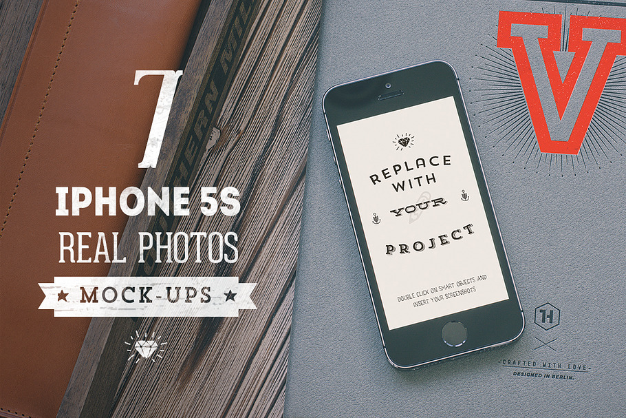 7 Hip iPhone 5S mock-ups Bundle in Product Mockups - product preview 8