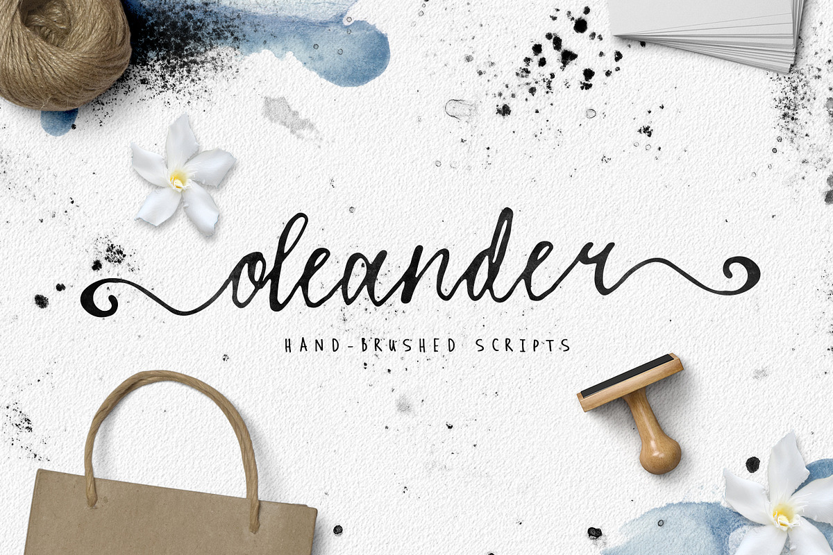 Oleander font (2 versions) in Script Fonts - product preview 8