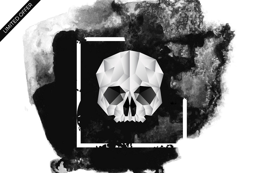 Skull - Geometric Illustration in Illustrations - product preview 8