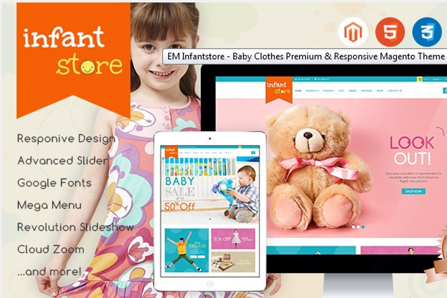 EM Infantstore - Magento Theme in Magento Themes - product preview 8
