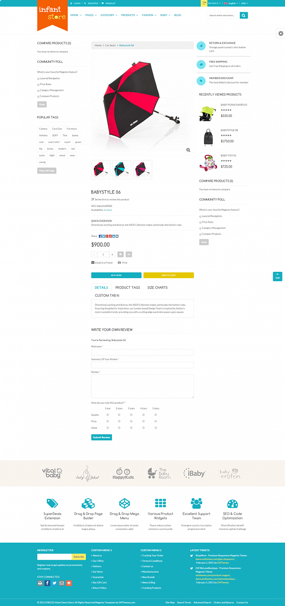 EM Infantstore - Magento Theme in Magento Themes - product preview 2