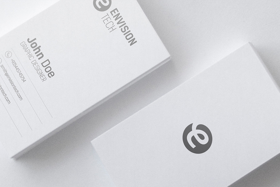 Clean Minimal Business Card Template in Business Card Templates - product preview 8