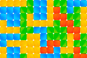 Tetris game pieces on white