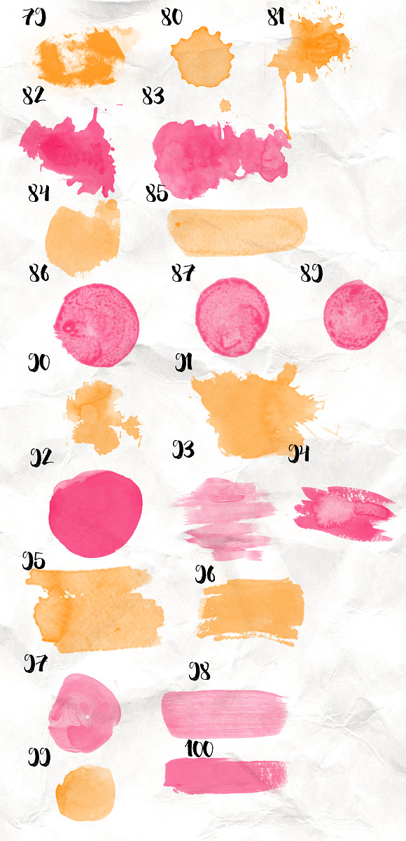 100Brushes!Handdrawn brushes for PSD in Photoshop Brushes - product preview 5