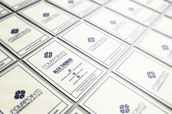 Simple White Business Card in Business Card Templates - product preview 1