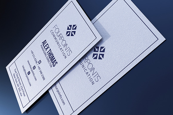 Simple White Business Card in Business Card Templates - product preview 2