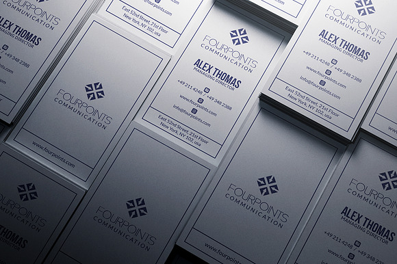 Simple White Business Card in Business Card Templates - product preview 3