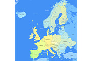Detailed Europe map