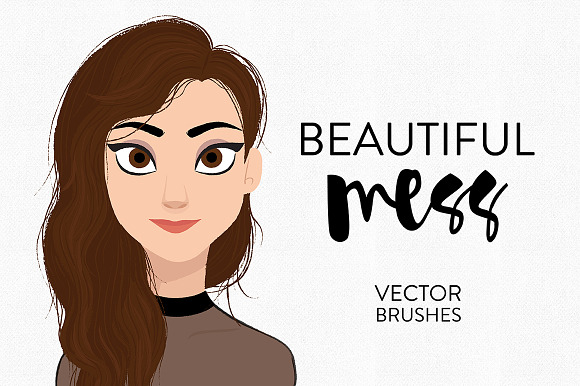 Beautiful Mess - Vector Brushes in Photoshop Brushes - product preview 4