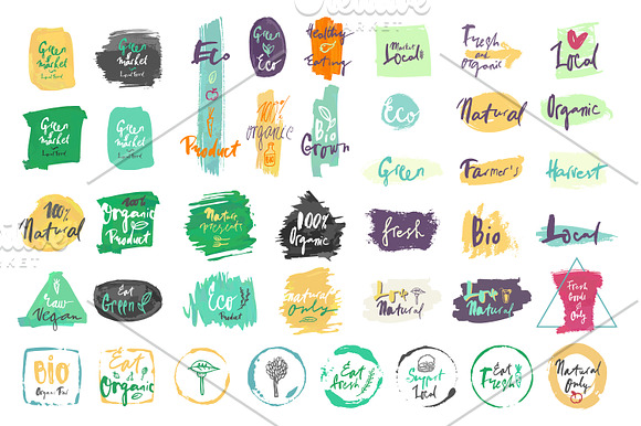 Ecology & Natural Logo Set 40+ Items in Illustrations - product preview 1