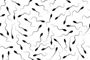 Black spermatozoids on white