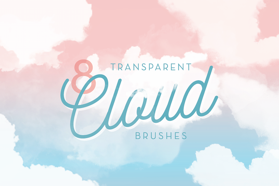 8 Transparent Cloud Brushes in Photoshop Brushes - product preview 8