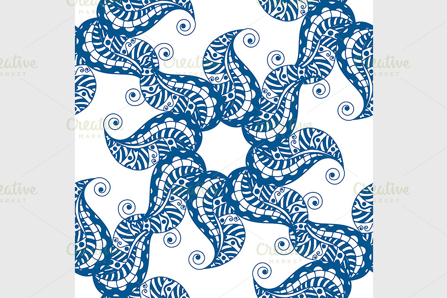 seamless blue pattern in Graphics - product preview 8