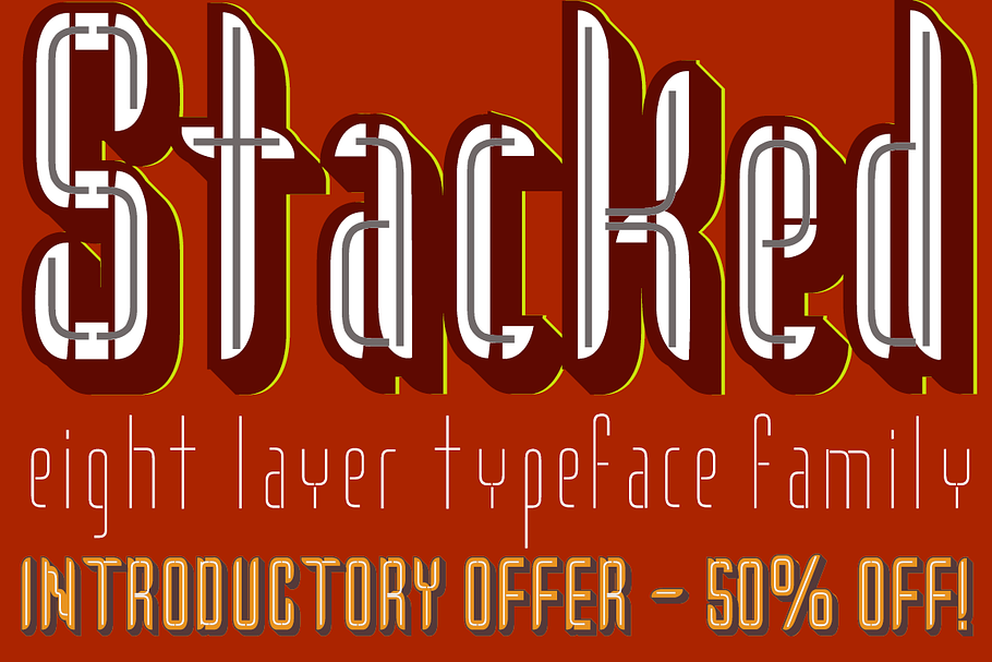 Stacked™ Eight Layer Stacking Type in Display Fonts - product preview 8