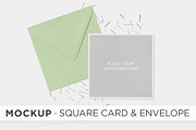 Mockup . Square Card & Envelope