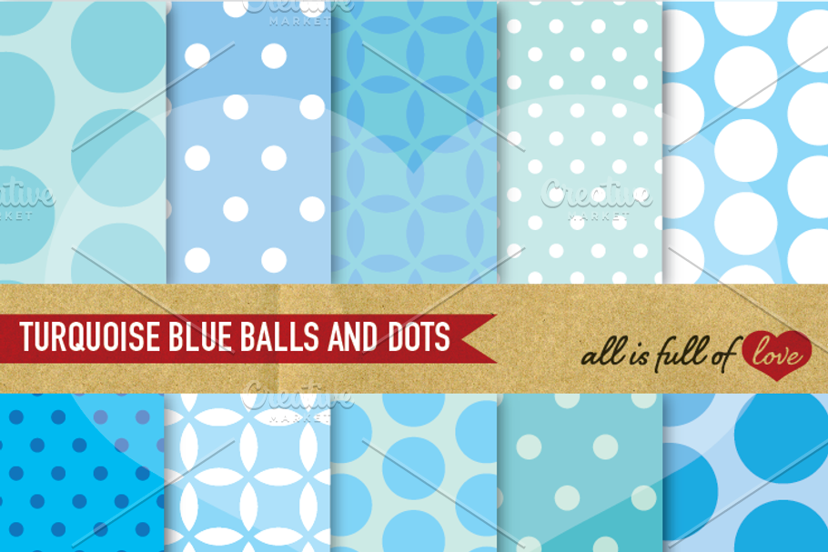 Sky Blue Dotted Background Patterns in Patterns - product preview 8