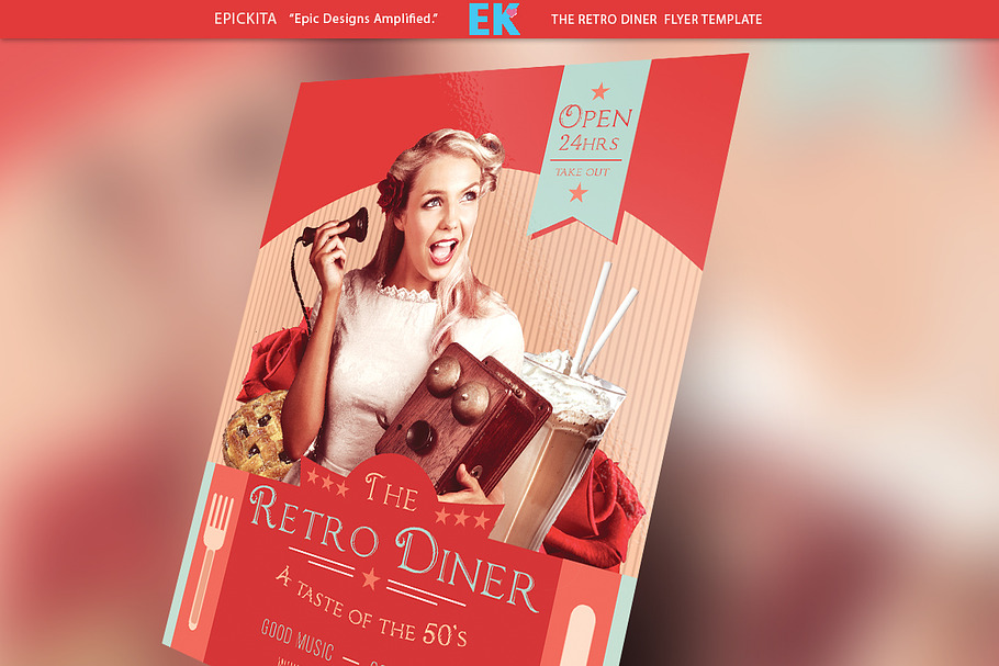 The Retro Diner Flyer Template