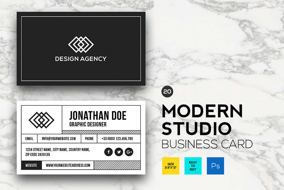Modern Studio Business card #20