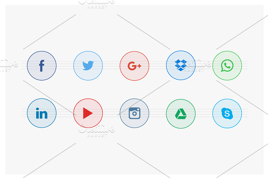 Social icons in Graphics - product preview 8