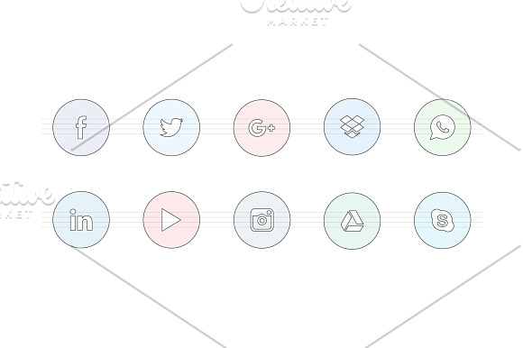Social icons in Graphics - product preview 1