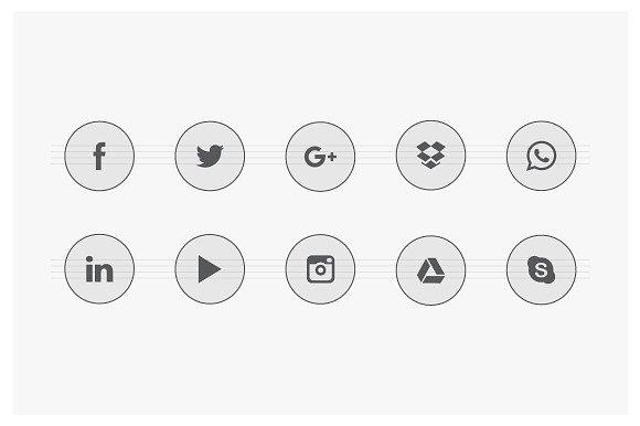 Social icons in Graphics - product preview 2