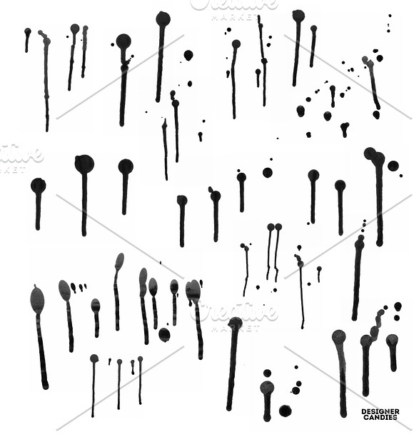 Drippy Brushes - 40 Dripping Brushes in Photoshop Brushes - product preview 2