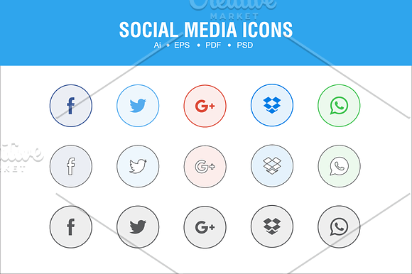 Social icons in Graphics - product preview 3