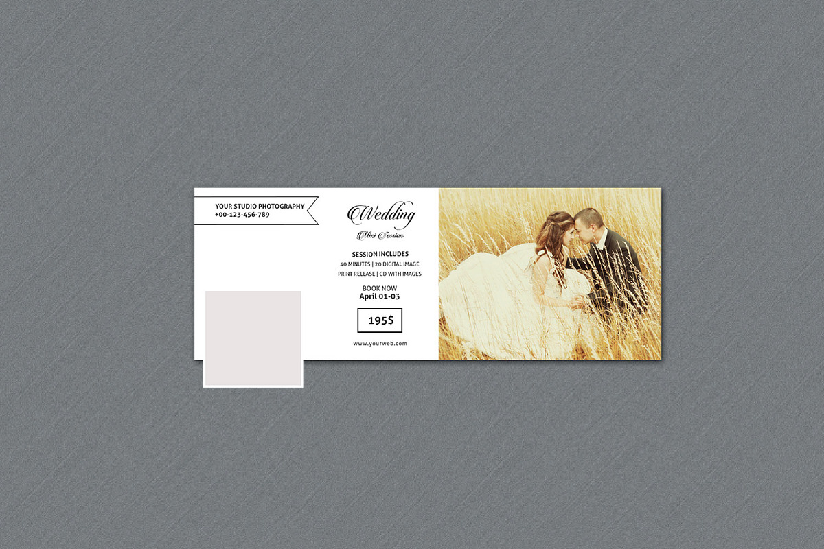 Wedding Facebook timeline Cover in Facebook Templates - product preview 8