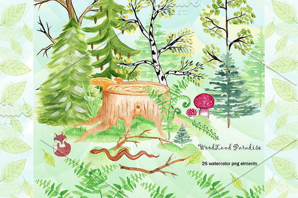 WoodLand Paradise 26 png elements in Illustrations - product preview 3