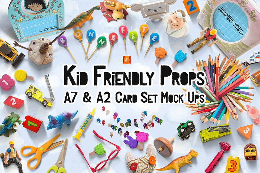 KidFriendlyProps&CardMockups in Scene Creator Mockups - product preview 8