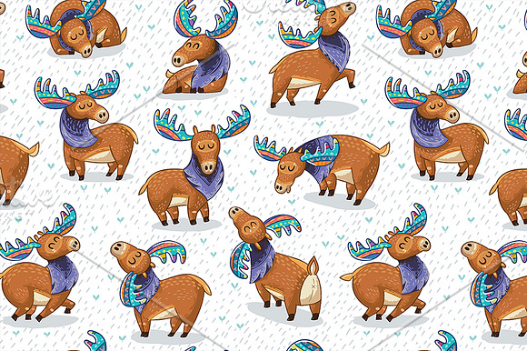 Rainbow Mooses in Illustrations - product preview 1