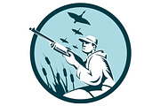 Duck Hunter Rifle Circle Retro