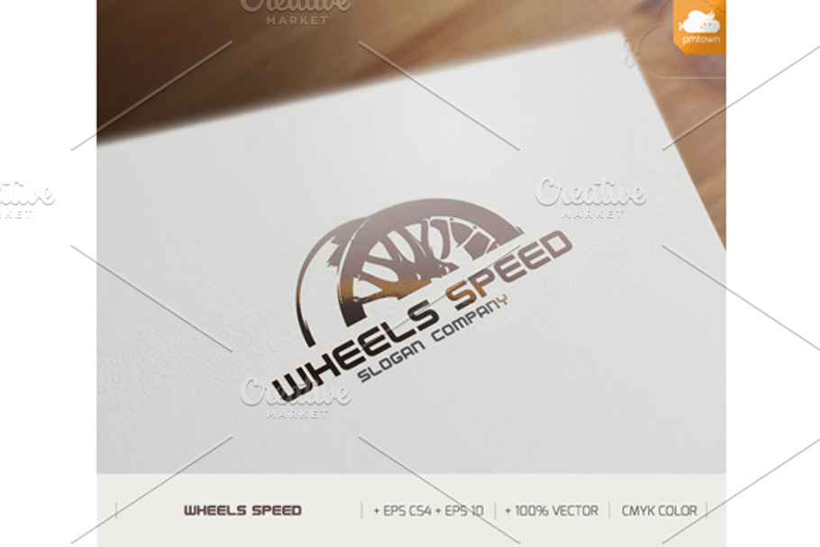 WHEEL SPEED in Logo Templates - product preview 8