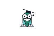 School Owl Logo Template