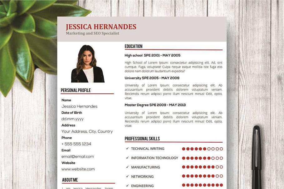 Clean Resume Template + Cover Letter in Letter Templates - product preview 8